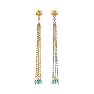 BOD091AMAZONITE Boucles d oreilles argent dorée perle naturelle amazonite 3