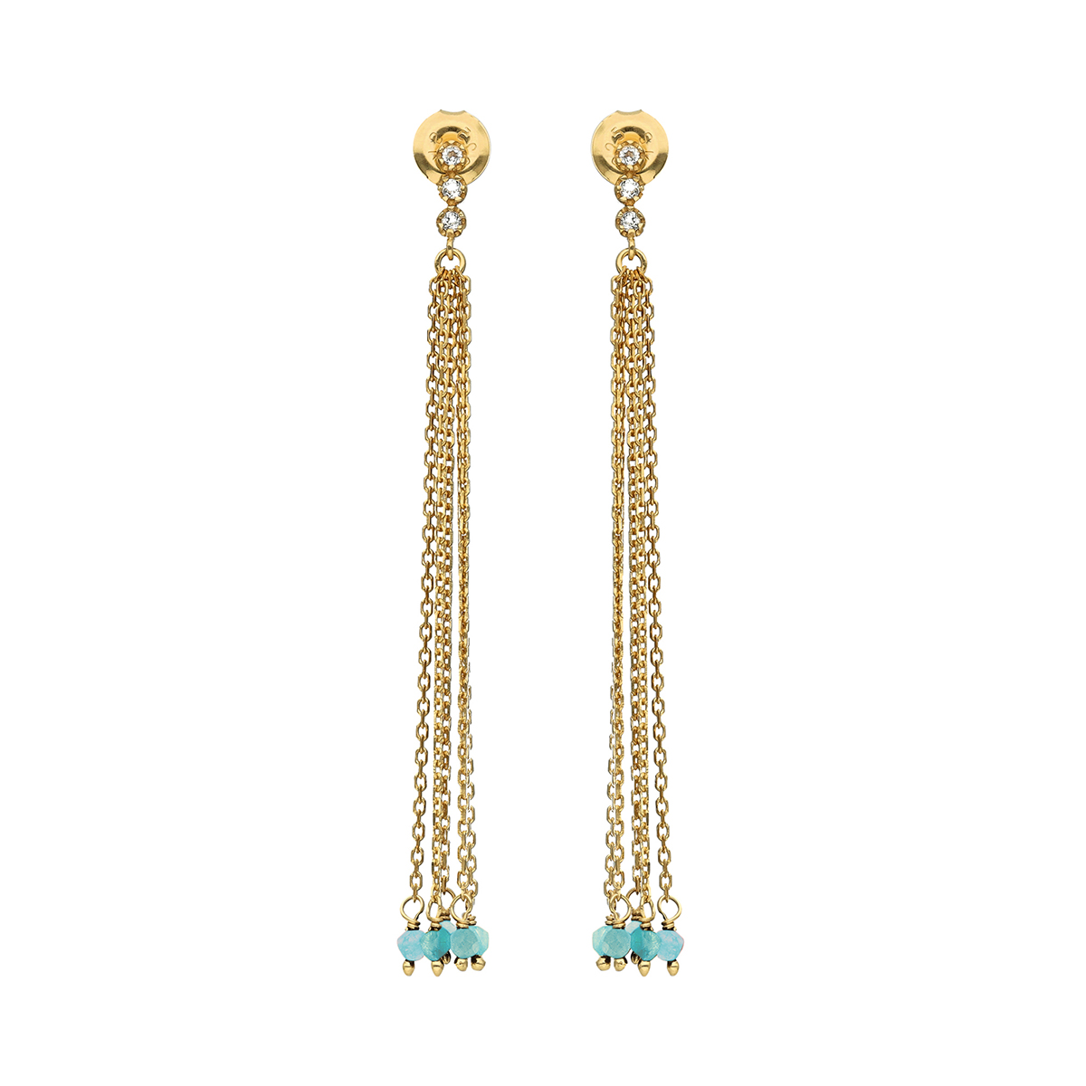 BOD091AMAZONITE Boucles d oreilles argent dorée perle naturelle amazonite 1