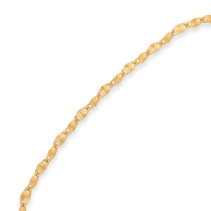 Bracelet Maille Torsadé en Argent Doré Finition Diamantée Scintillante 4