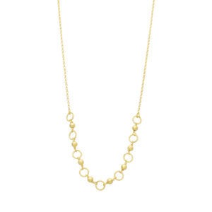 Collier argent doré diamanté perlé