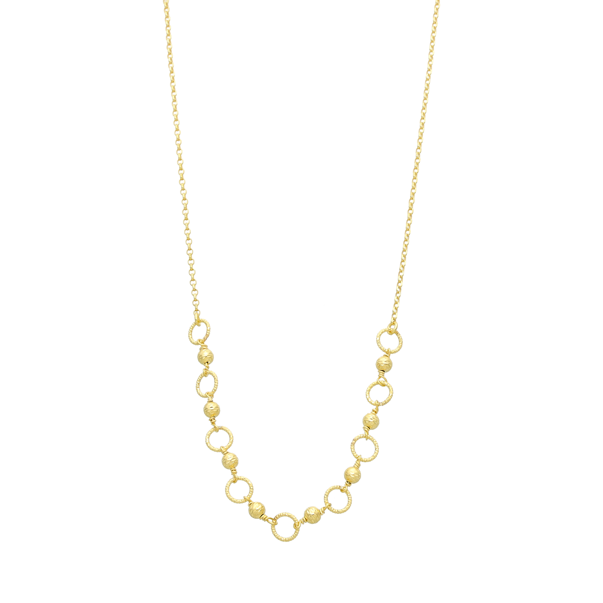 Collier argent doré diamanté perlé