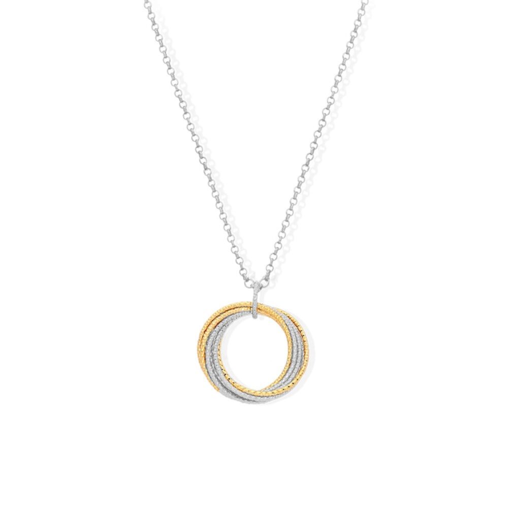 Collier argent doré rhodié diana