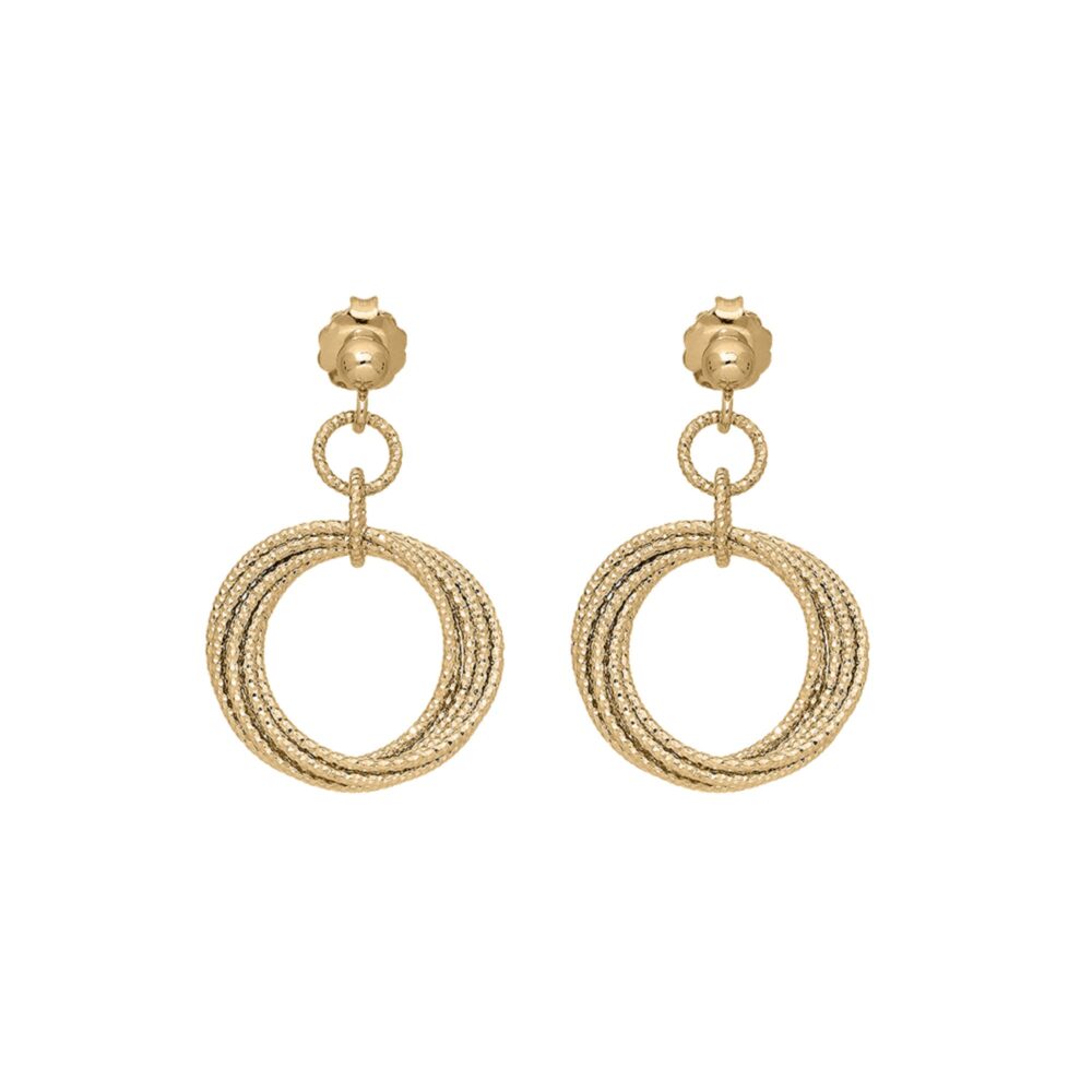 Boucles d'oreilles argent doré diana