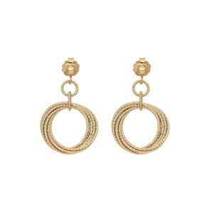 CA127GOLD Boucles d'oreilles argent doré diana 3