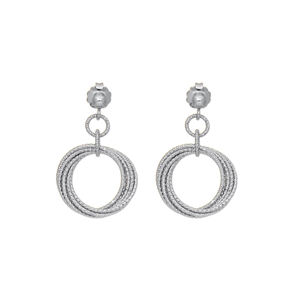 Boucles d'oreilles argent rhodié diana