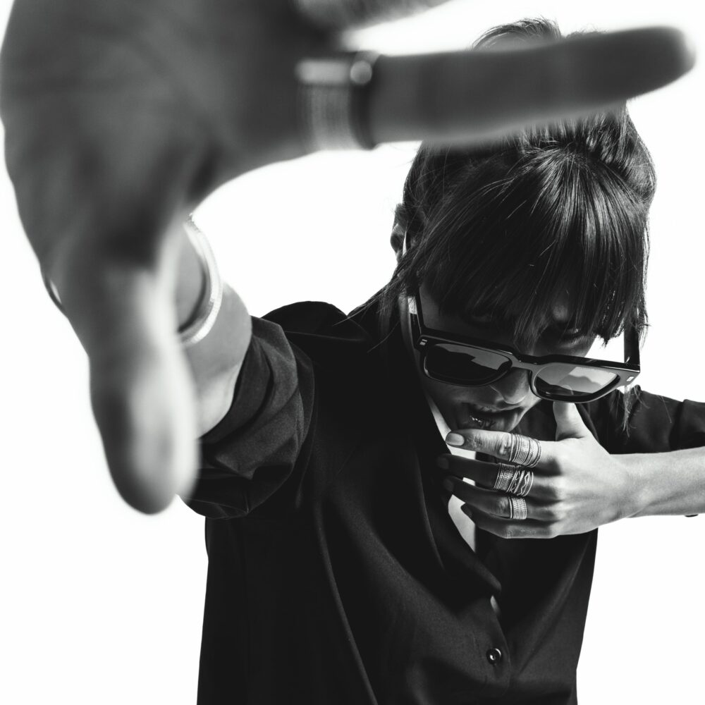 Alternative view of Bague semainier argent multi-anneaux finition diamanté