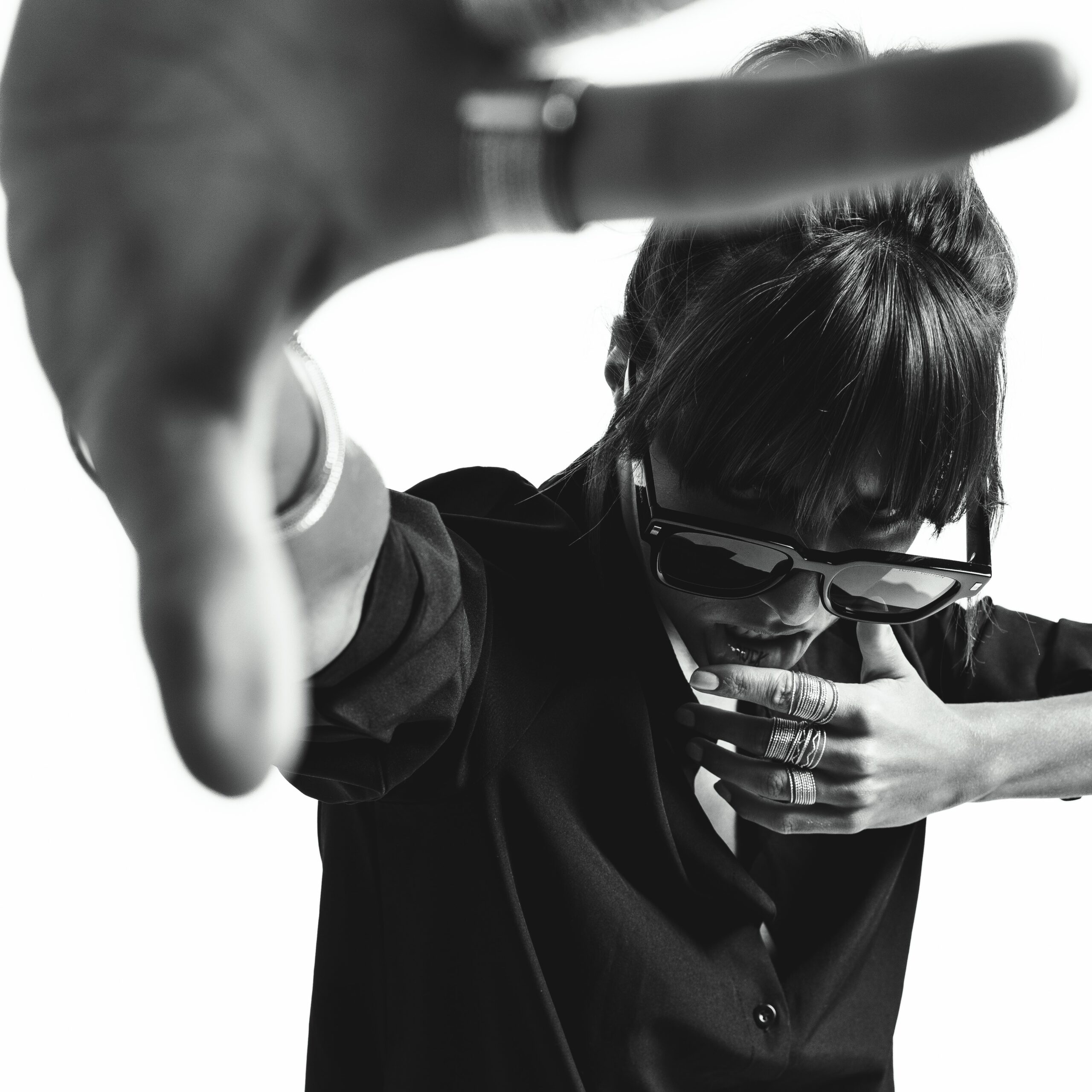 Bague semainier argent multi-anneaux finition diamanté 2 Bague semainier argent multi-anneaux finition diamanté – Image 2