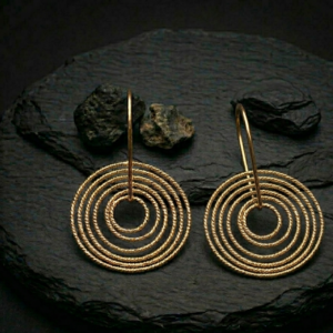 Boucles d'oreilles argent doré spirales tourmente 4