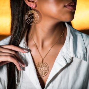 Boucles d'oreilles argent doré diamanté Arianna 4