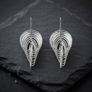 CA340NEWS Boucles d'oreilles argent rhodié spirales vertigo 6