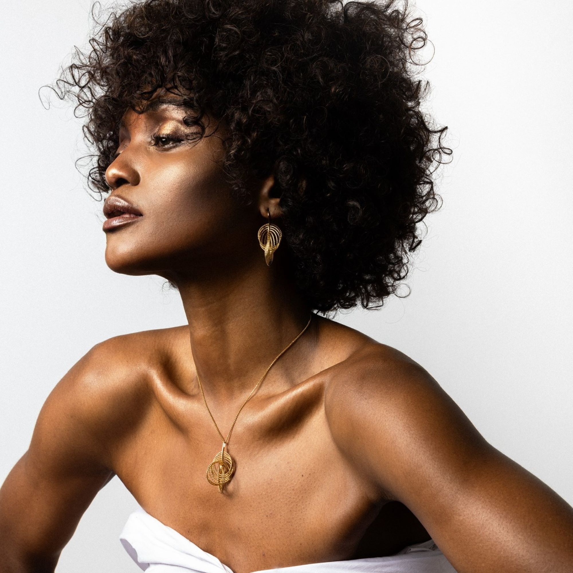 Boucles d'oreilles argent rhodié et doré spirales vertigo 2 Boucles d'oreilles argent rhodié et doré spirales vertigo – Image 2