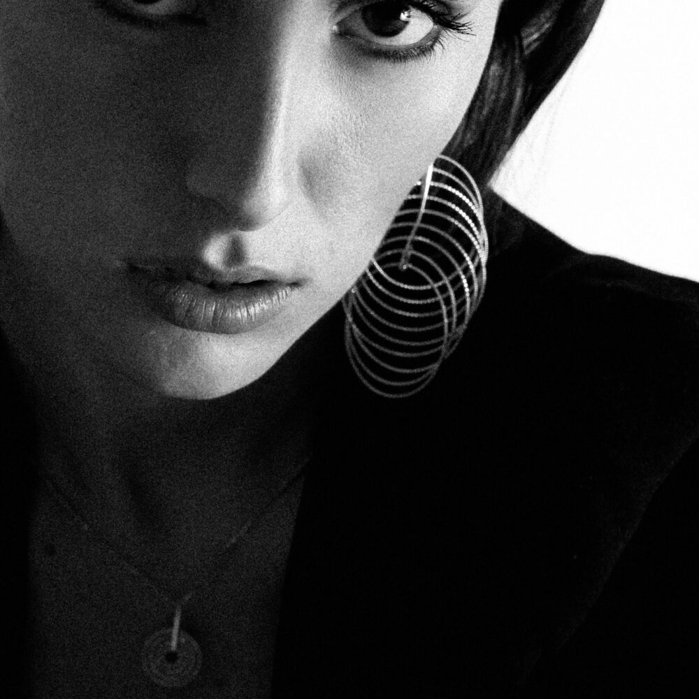 Alternative view of Boucles d'oreilles argent rhodié et doré spirales