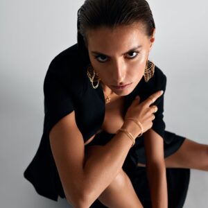 Boucles d'oreilles argent doré rondes spirales 4