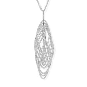 CA664 Collier argent rhodié diamanté allégro 4
