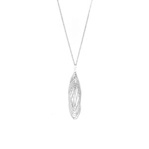 CA664ARGENT Collier argent rhodié diamanté allégro 3