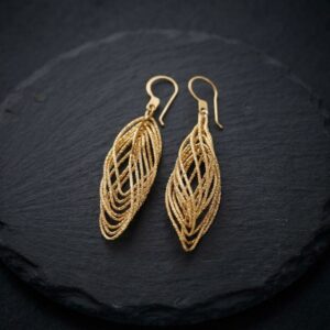 CA665GOLDNEW Boucles d'oreilles argent diamanté doré allégro 4