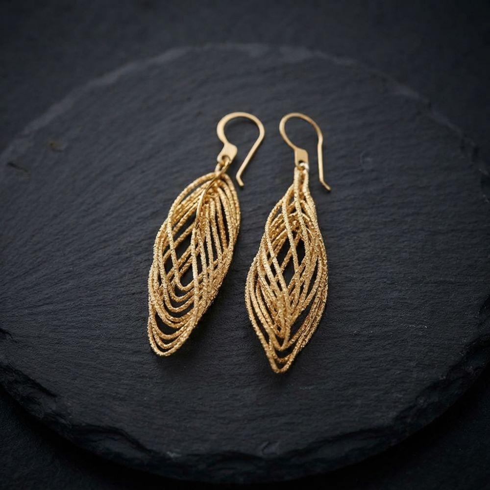 CA665GOLDNEW Boucles d'oreilles argent diamanté doré allégro 2