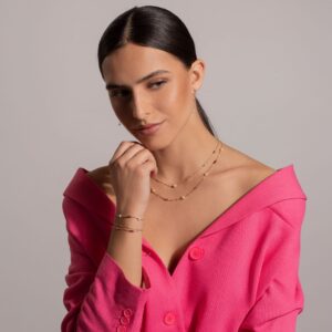 Collier argent doré pierres précieuses rubis véritable et perle naturelle blanche 4