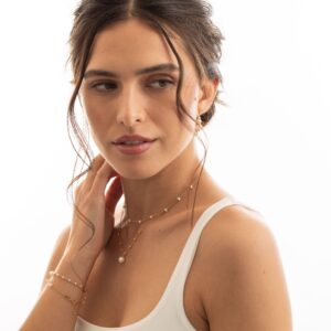 Collier Pendentif Perle de Culture Naturelle et Perles d'Argent Doré Élégance Intemporelle 6