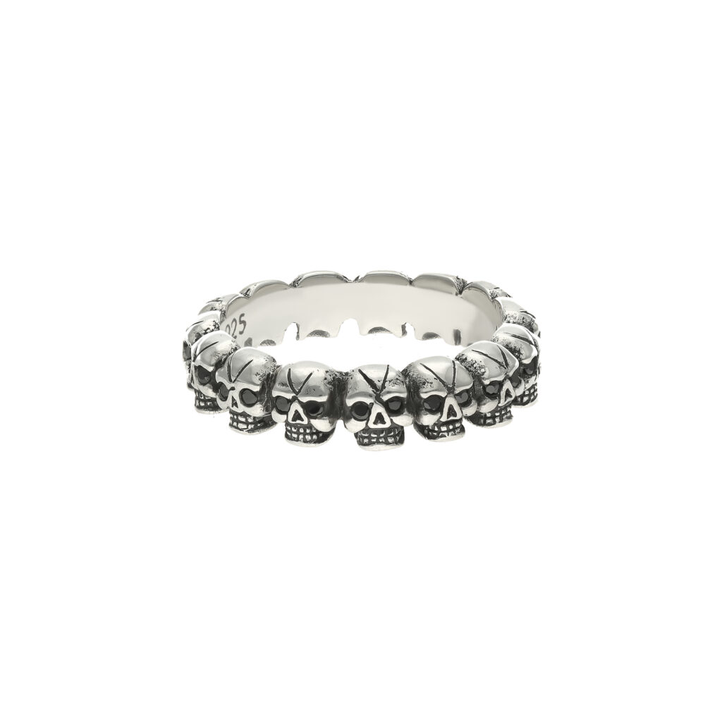 Bague Alliance Argent Massif – Pierre Incluse – Taille 45 (50)