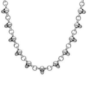 Collier chaîne en Têtes de Morts 4