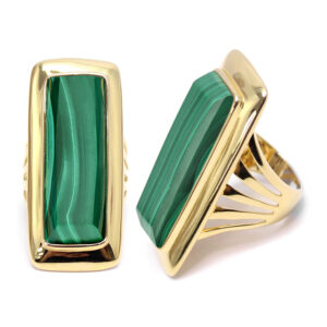 bague-a-volume-en-argent-dore-longue-en-pierre-naturelle-malachite Bague à volume en argent doré longue en pierre naturelle malachite 6