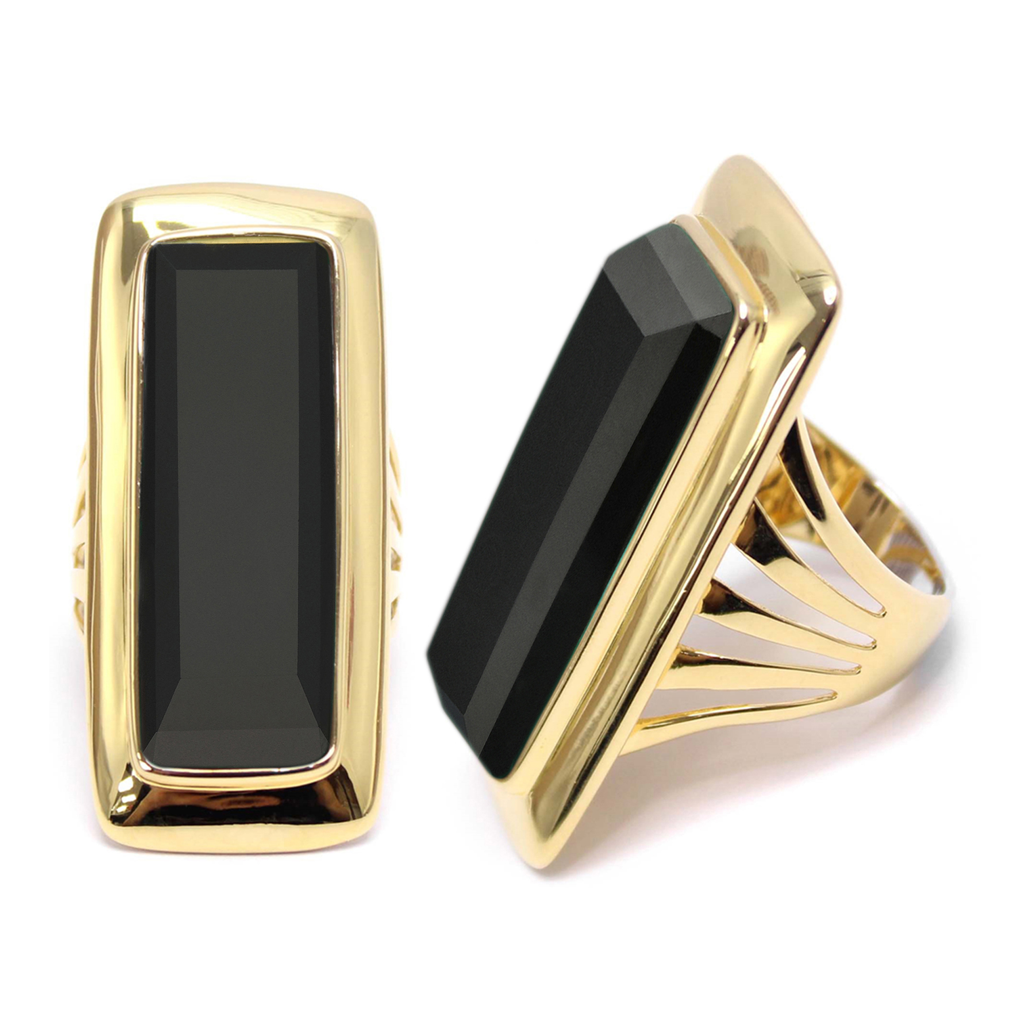bague-a-volume-en-argent-rhodie-longue-en-pierre-naturelle-spinelle-noire Bague à volume en argent doré longue en pierre naturelle spinelle noire 2