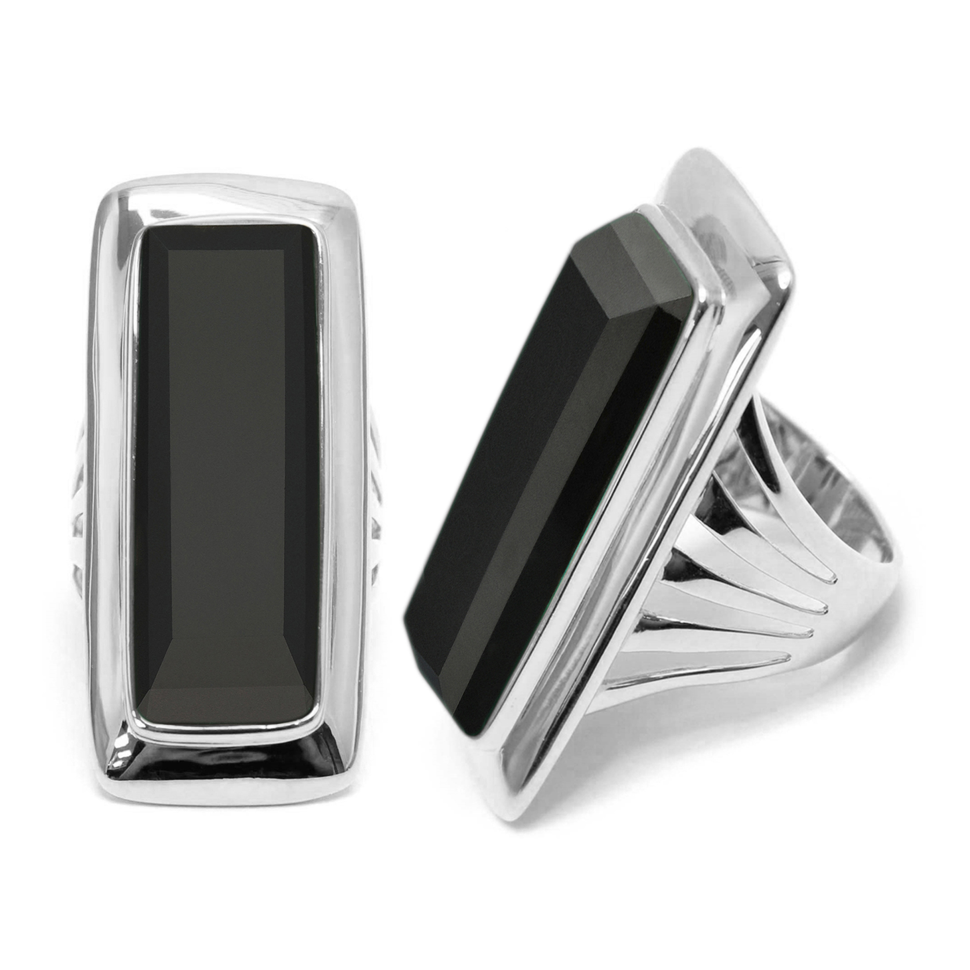 bague-a-volume-en-argent-rhodie-longue-en-pierre-naturelle-spinelle-noire Bague à volume en argent rhodié longue en pierre naturelle spinelle noire 2