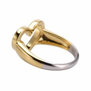 Bague argent doré cœur valentine 6