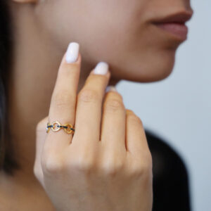 Bague argent elise zirconium blanc 4