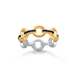 bague-argent-dore-elise-zirconium-noir Bague argent doré elise zirconium noir 3