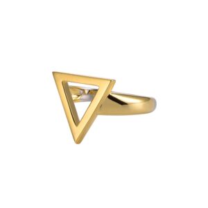 Bague argent doré triangle tal 6