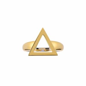 Bague argent doré triangle tal 5