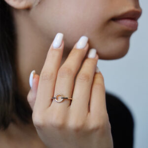 Bague argent simple elise zirconiums blanc 4