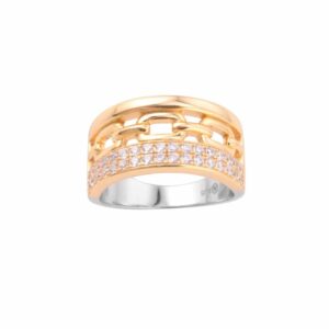 bague-argent-dore-sissi-zc-blanc Bague argent doré sissi zirconium blanc 3