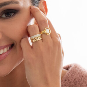 bague-argent-dore-sissi-zirconium-blanc Bague argent doré sissi zirconium blanc 4