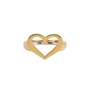 Bague argent doré cœur valentine 5