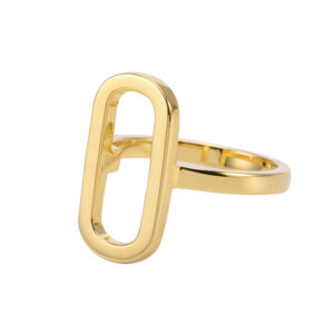 Bague argent ovale doré eva 7