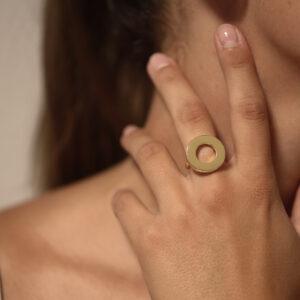 bague-argent-ronde-dore-florence Bague argent rhodié ronde florence 8