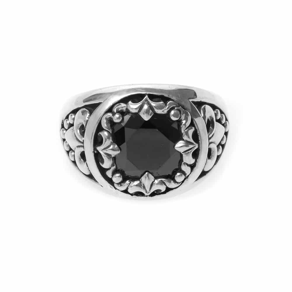 Black sacred union silver ring 1