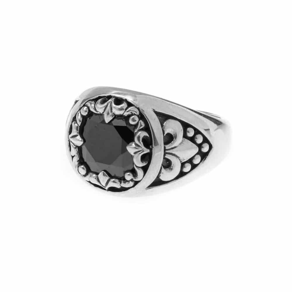 Black sacred union silver ring 6