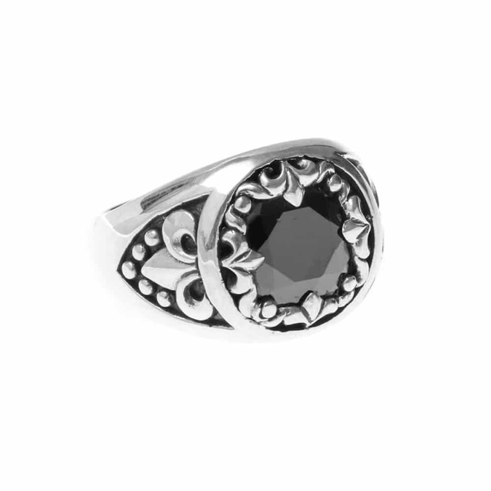 Black sacred union silver ring 5