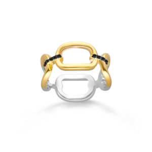 bague-en-argent-dore-zirconium-noir-olga-quatre-anneaux Bague en argent doré zirconium noir olga quatre anneaux 3