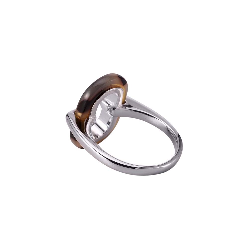 Muriel gray acetate rectangle silver ring 7