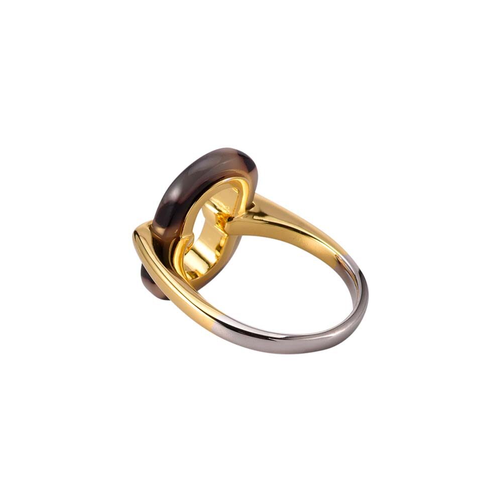 Muriel gray acetate golden rectangle silver ring 7