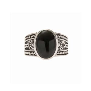 bague homme ethnique onyx argent