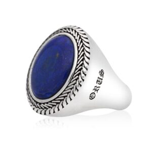 Bague homme argent lapis bouddha 9