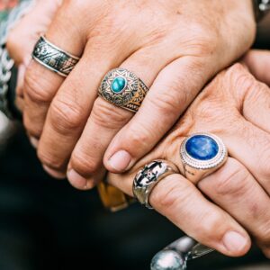 Bague homme argent lapis bouddha 10