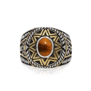 bague-homme-argent-soleil-ethnique-oeil-de-tigre-argent-dore Bague homme argent soleil ethnique oeil de tigre argent doré