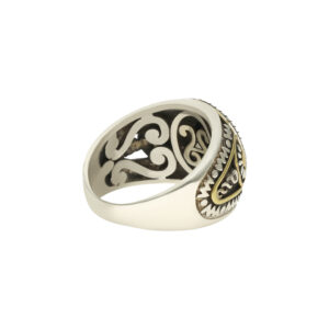 bague-homme-argent-soleil-ethnique-turquoise Bague homme argent doré soleil ethnique turquoise 7